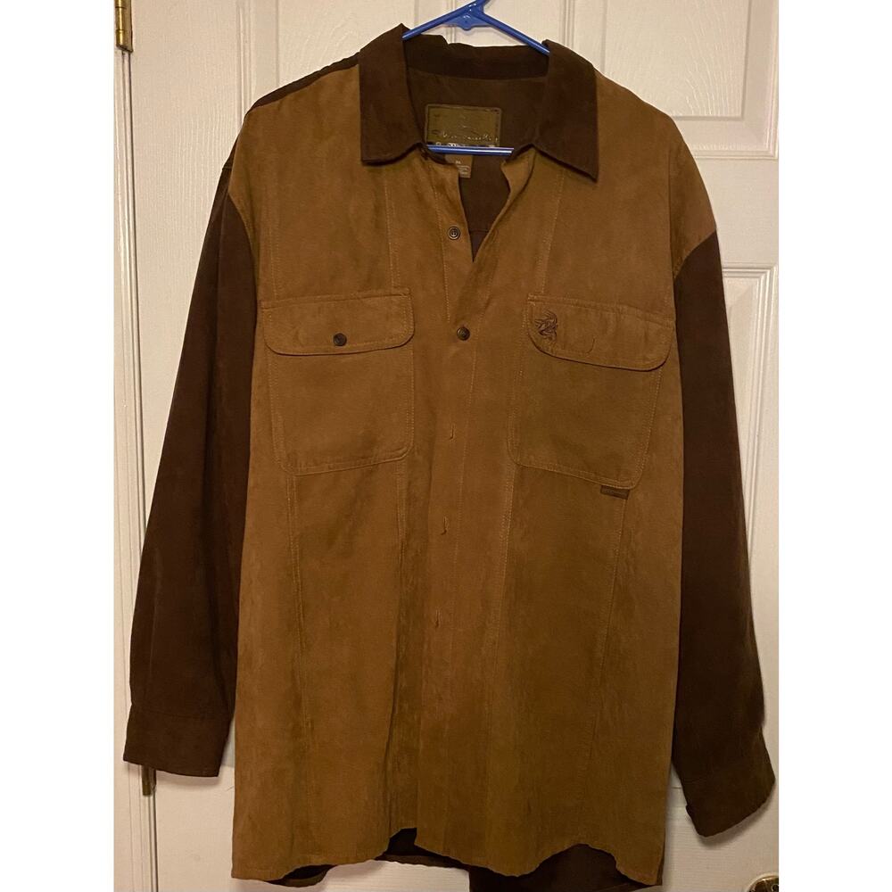 Legendary‎ Whitetails brown suede men’s shirt. Size XL. Original deer gear